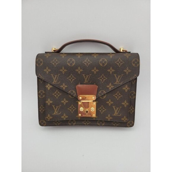 LOUIS VUITTON Monogram Monceau 28 Hand Bag 2way M51185 LV Authentic 95219 Great - Picture 1 of 16